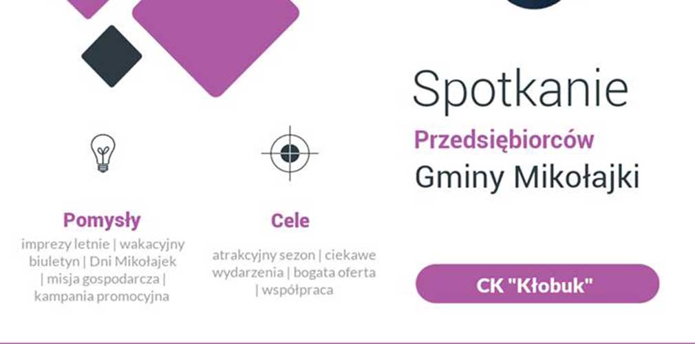Zapraszamy przedsiębiorców na spotkanie