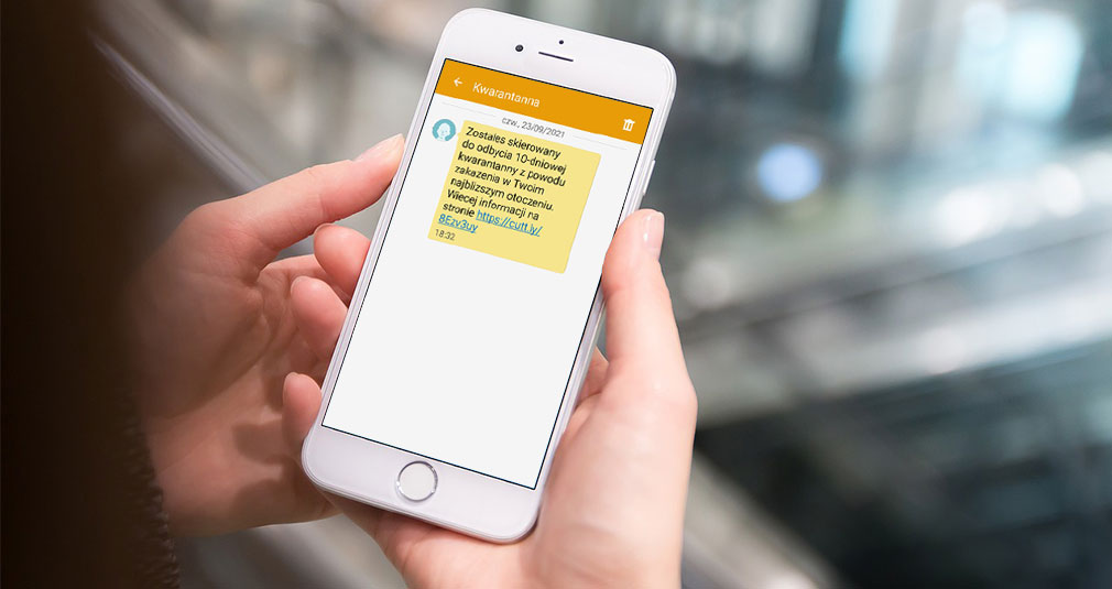 Ostrzeżenie przed fałszywymi SMS-ami od nadawcy "Kwarantanna"