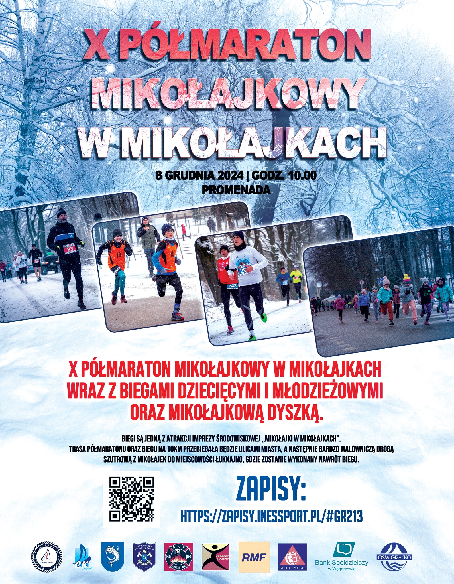 Jubileuszowy X Półmaraton Mikołajkowy w Mikołajkach już niebawem