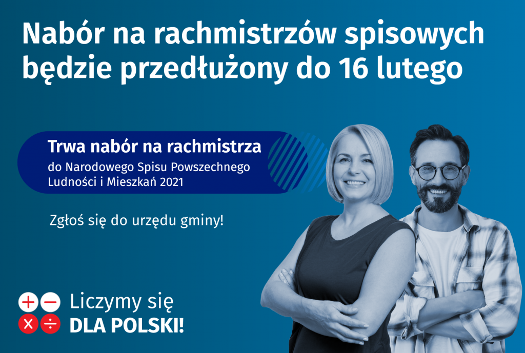 Nabór na rachmistrzów spisowych przedłużony!